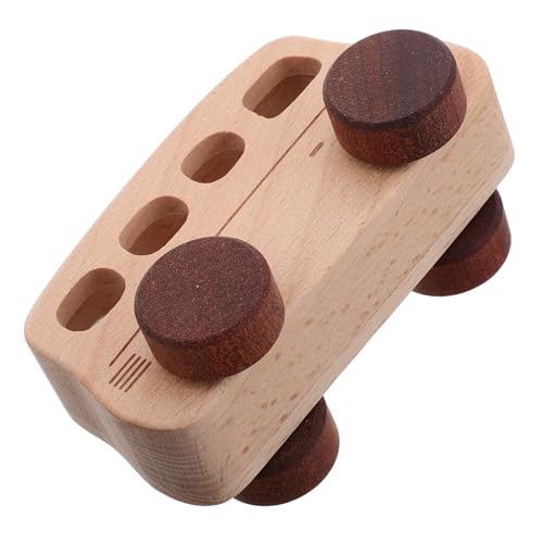 Garneck Holzspielzeug Babyspielzeug Kinderfahrzeug Bus Bezaubernd Pädagogisches Babyspielzeug Junge Kleine Marmorform Kleinkindmodell Tragbare Figur Simulieren Lustige Neuheit von Garneck