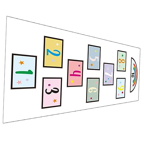 Garneck Hopping-Aufkleber Jungenzimmer Bodenaufkleber Aufkleber Kindertapete Abziehen Und Aufkleben Klassenzimmer-wandaufkleber Planke Spielzimmer Ring Puzzle Papier von Garneck
