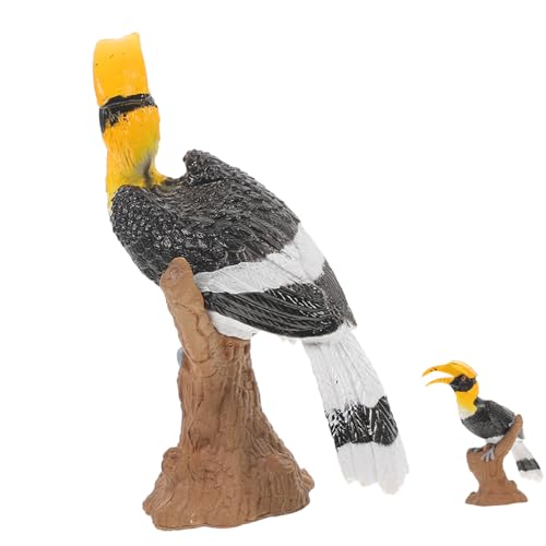 Garneck Hornbill -Modellspielzeug künstliche Vögel zum Basteln Nashornvögel basteln Requisiten Mini-Ente Krähenköder Aras tierfiguren Tiere Figuren Vogelmodell Kleiner Vogelschmuck Plastik von Garneck