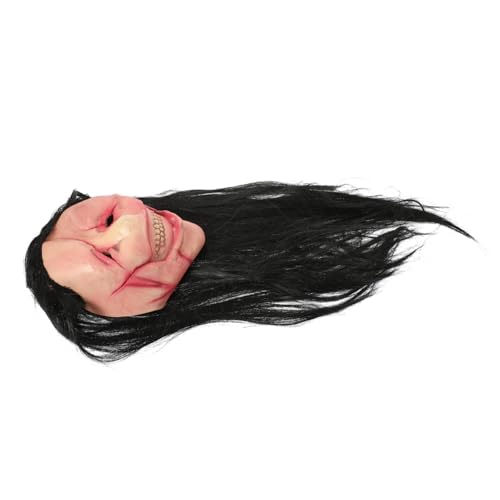 Garneck Horror Maske mit Langhaar für Halloween Gruselige Gesichtsmaske für Cosplay und Maskerade für Schaurige Kostümpartys und Halloween Dekoration Garneck Horror Maske mit Langhaar für Halloween Gruselige Gesichtsmaske für Cosplay und Maskerade für Schaurige Kostümpartys und Halloween Dekoration von Garneck