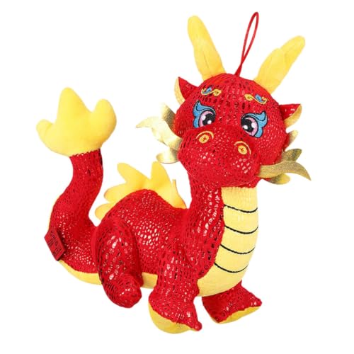 Garneck Jahr des Drachen Maskottchen Puppe Kindergeschenke Das Tier Tiere Ausgestopfter Drache Drachenpuppe Drache Stofftier Drache Plüschpuppe Neujahrsdrachenpuppe Pp Baumwolle von Garneck