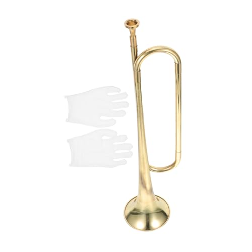 Garneck Jugend Trompetenspielzeug für Anfängerinstrument Anfänger -Trompetenkind Trompetenkinder Musikinstrumente Trompete Anfänger Trompete Metall Golden von Garneck
