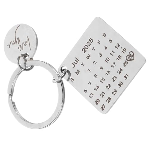 Garneck Kalenderförmiger Schlüsselanhänger für Kreatives zum Jahrestag und Valentinstag Personalisierbar mit Wichtigen Daten Quadrat Kleiner Garneck Kalenderförmiger Schlüsselanhänger für Kreatives zum Jahrestag und Valentinstag Personalisierbar mit Wichtigen Daten Quadrat Kleiner von Garneck
