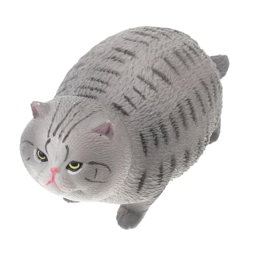 Garneck Katzenmodell Katzenornament Desktop Katzenfiguren Tierspielzeug Gefälschte Katzendekoration Weißes Katzenmodell Katzendekoration Kleine Katzenstatue Desktop Katzendekoration von Garneck