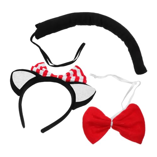 Garneck Katzenohren Haarreif Set mit und Fliege für Cosplay Kostüm Zubehör für Halloween und Themenpartys und Langlebig Vielseitig Einsetzbar Garneck Katzenohren Haarreif Set mit und Fliege für Cosplay Kostüm Zubehör für Halloween und Themenpartys und Langlebig Vielseitig Einsetzbar von Garneck