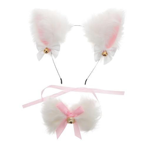 Garneck Katzenohren Stirnband mit Schleife und Glocken Weiches Plüsch Haarreif Cosplay Zubehör für Damen und Mädchen Bequemes Attraktives Kostümset für Karneval und Fasching Garneck Katzenohren Stirnband mit Schleife und Glocken Weiches Plüsch Haarreif Cosplay Zubehör für Damen und Mädchen Bequemes Attraktives Kostümset für Karneval und Fasching von Garneck
