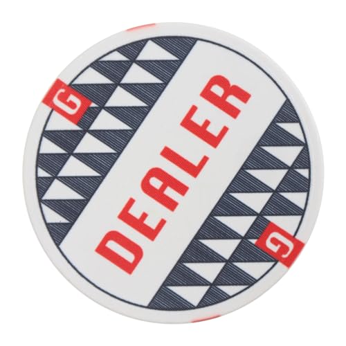Garneck Keramik Dealer Button für Poker Langlebig und Stabil Pokerzubehör für Turniere und Spiele Perfektes für Freunde und Familie Fördert Mathematiklernen von Garneck