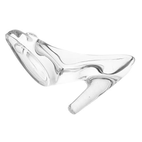 Garneck Klarer Kristall High Heel Schuh Dekoration Glasfigur Hochwertige Transparente Prinzessin Glaspantoffel für Hochzeit Geburtstag Wohnkultur Stilvoll für Damen von Garneck