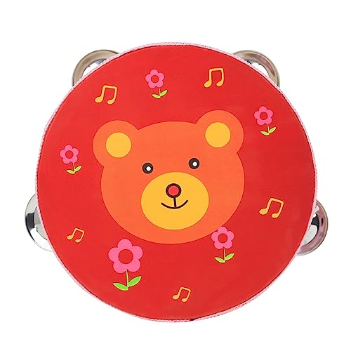 Garneck Klatschen Tamburin Kindertrommel Musikinstrument Rot Trommelfell Aus Polyester von Garneck