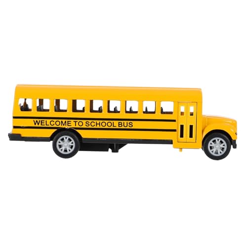 Garneck Kleiner Schulbus aus Langlebiger Legierung Rückziehauto für Handliche Handmotorik für Jungen und Mädchen Robust und Farbenfroh von Garneck