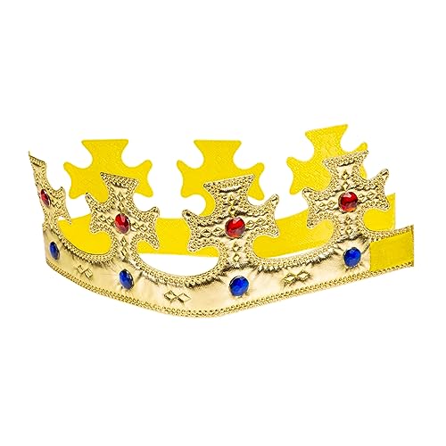 Garneck Königskrone Goldfarbener Prinz Haarreif für Jungen Party Geburtstag Halloween Verkleidung Bühnenauftritt Cosplay Zubehör von Garneck