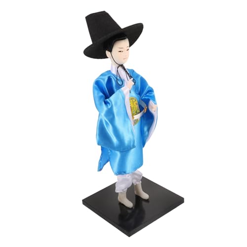 Garneck Koreanische Puppenornamente Männer Mann Dekoration koreanische Hanbok-Puppe traditionelle Hanbok-Puppenfigur Hanbok-Puppe aus koreanischem Handwerk Puppe im koreanischen Stil Stoff von Garneck