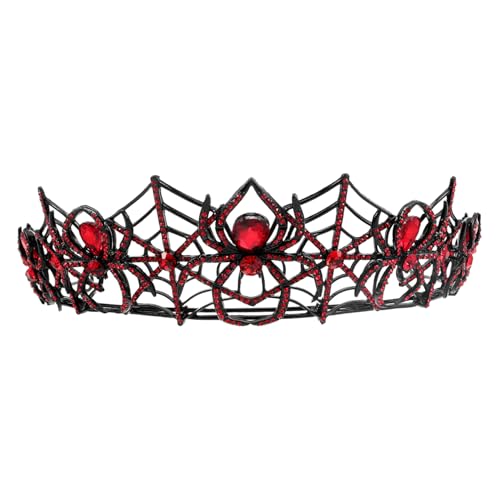 Garneck Krone Haarschmuck Halloween-Cosplay-zubehör Partystirnband Partyzubehör Königinkronen Für Frauen Mittelalterliches Zubehör Vintage Haarkrone Halloween -Krone Strasssteine von Garneck