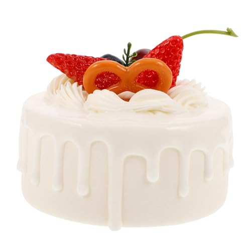Garneck Künstlicher Kuchen Obstkuchen Bäckerei Kuchenmodell Gefälschte Dessertkuchen Gourmet Lebensechter Cupcake Simulieren Küche Lebensmittelspielzeug Baguette Gefälschtes von Garneck