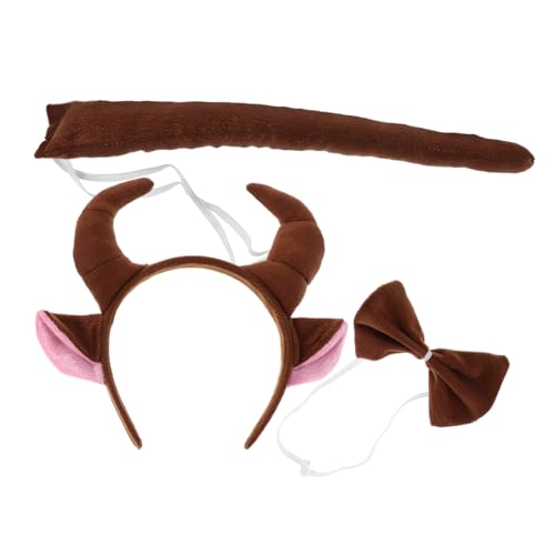 Garneck Kuhkostüm Set Plüsch Stirnband mit Kuhhörnern Niedlicher Kopfschmuck mit Bullenohren und Plüsch für Karneval Halloween Cosplay und Festliche Feiern Garneck Kuhkostüm Set Plüsch Stirnband mit Kuhhörnern Niedlicher Kopfschmuck mit Bullenohren und Plüsch für Karneval Halloween Cosplay und Festliche Feiern von Garneck