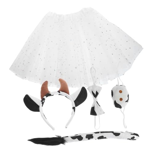Garneck Kuhkostüm mit Haarreif Fliege und Tutu Rock Weiche Tierkostüm accessoires für Halloween Fasching Party und Bühnenauftritte Komfortabel und Realistisch Gestaltet Garneck Kuhkostüm mit Haarreif Fliege und Tutu Rock Weiche Tierkostüm accessoires für Halloween Fasching Party und Bühnenauftritte Komfortabel und Realistisch Gestaltet von Garneck