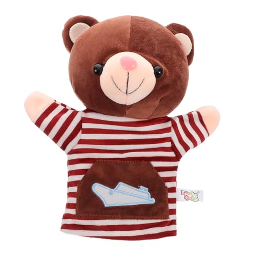 Garneck Kuscheltier Handpuppe Plüsch Handpuppe Eltern Interaktions Handpuppe Kuscheltiere Für Jungen Handpuppe Aus Plüsch Handgehaltenes Plüschtuch Hellbraun von Garneck