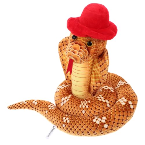 Garneck Kuscheltier Schlange mit Plüsch Requisite für Streichspiele Lange Schlangenspielzeug für Halloween Rollenspiele und Kreative Dekoration von Garneck