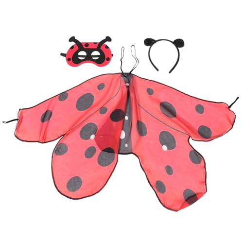 Garneck Ladybug Kostümset für Mädchen Enthält Marienkäfer Flügel Kopfband und Maske für Halloween Karneval Geburtstagsfeiern und Rollenspiele Garneck Ladybug Kostümset für Mädchen Enthält Marienkäfer Flügel Kopfband und Maske für Halloween Karneval Geburtstagsfeiern und Rollenspiele von Garneck