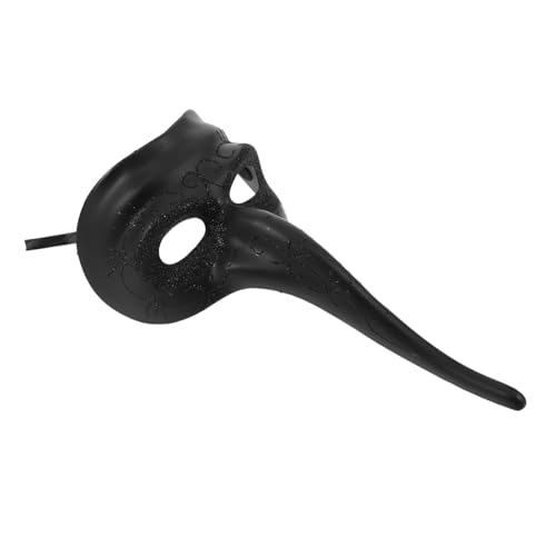 Garneck Lange Nasenmaske Maskerade-maske Für Frauen Gothic Maskerade Maske Frauen Halloween-masken Für Erwachsene Männer Schwarze Augenmaske Halloween Maskenkostüm Herren Schwarz Plastik von Garneck
