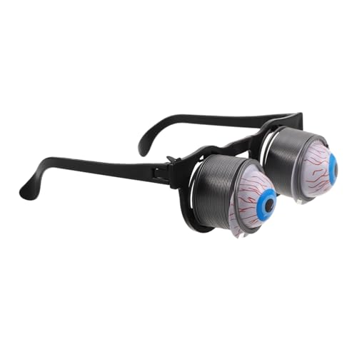 Garneck Lustige Augenbrille mit Federaugen für Halloween Gruselige Party Dekoration Accessoires für Kindergeburtstage Scherzartikel und Festliche Anlässe von Garneck