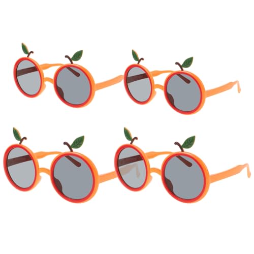 Garneck Lustige Sonnenbrillen Im Hawaii Stil Dekorative Partybrille Für Strandpartys Und Erwachsenen Modelle Witzige Foto Requisiten Obst Orangen Design von Garneck