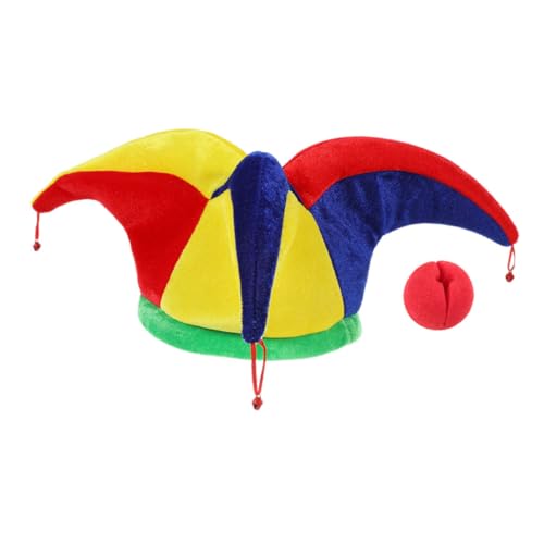Garneck Lustiger Clownhut mit Glocken und Schwammnase Karneval Kostümaccessoire für Männer und Frauen Atmungsaktives Material für Mardi Gras Maskerade und Bühnenauftritte Garneck Lustiger Clownhut mit Glocken und Schwammnase Karneval Kostümaccessoire für Männer und Frauen Atmungsaktives Material für Mardi Gras Maskerade und Bühnenauftritte von Garneck