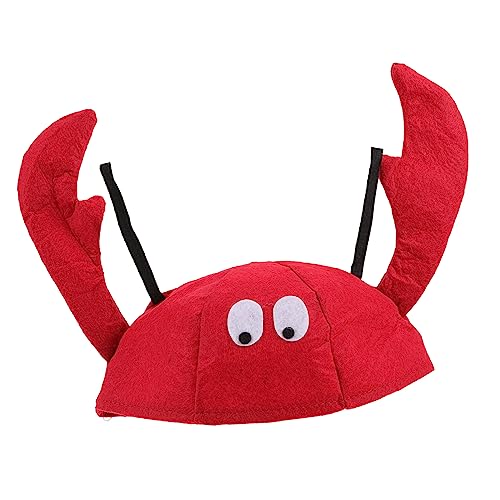 Garneck Lustiger Hummer Hut für Karneval Cosplay Partys Weiche Bequeme Tiermütze als Kostümzubehör für Kreative Auftritte und Fotoprops Tolles für Familie von Garneck