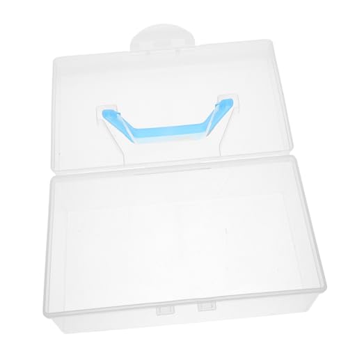Garneck Mahjong-Box Mahjong -speicherfall Vintage Mahjong-behälter Große Mahjong-Tragetasche Traditionelle Mahjong-aufbewahrung Mahjong-spielhalter Mahjong -tragenfall Plastik Transparent von Garneck