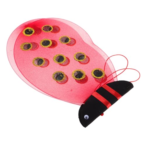Garneck Marienkäfer Flügel Leichtes Ladybug Kostüm Zubehör Atmungsaktiv Verstellbar Für Mädchen Karneval Fasching Halloween Auffälliges Design Einfach Anzuziehen von Garneck