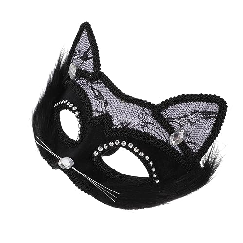 Garneck Maske für Erwachsene Katzenmaske Schwarzem Lace für Maskenball und Kostüm Events für Halloween Karneval und Cosplay Partys Garneck Maske für Erwachsene Katzenmaske Schwarzem Lace für Maskenball und Kostüm Events für Halloween Karneval und Cosplay Partys von Garneck