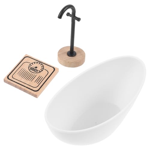 Garneck Maßstab aus Holz Realistische Badewanne mit Wasserhahn und Mini Stabiles Puppenhaus Zubehör für Detailgetreue Badezimmerdekoration Garneck Maßstab aus Holz Realistische Badewanne mit Wasserhahn und Mini Stabiles Puppenhaus Zubehör für Detailgetreue Badezimmerdekoration von Garneck