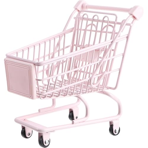 Garneck Mini Einkaufswagen Aus Metall – Kleiner Rosa Einkaufswagen Für - Ideal Zum Und Aufbewahren - Perfekt Als Dekoration Oder Für Den Schreibtisch von Garneck