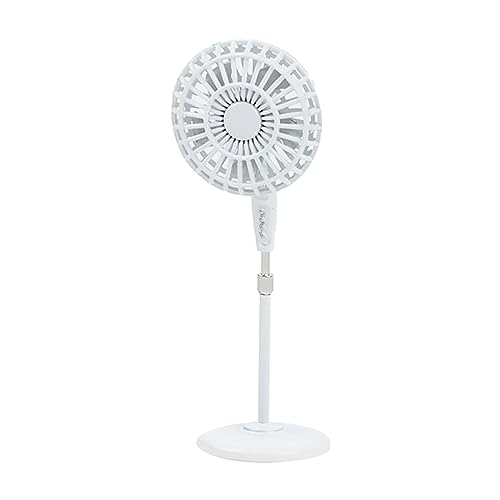 Garneck Mini-Fan- Tragbar Lüfter Kühlung Fan- Fan-Dekoration Fan-Requisite Kleiner Bodenventilator Verzierung des Bodenventilators Bodenventilator Weiß Legierung von Garneck