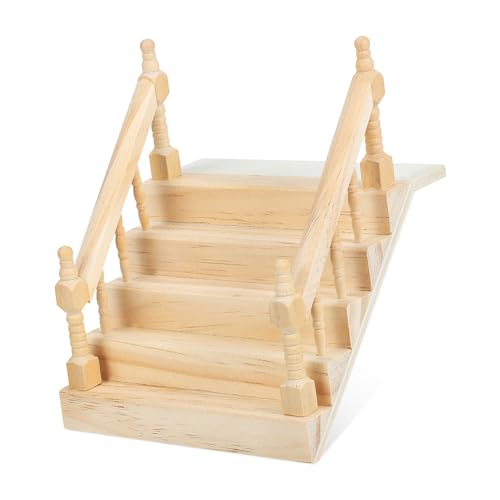 Garneck Mini-Handlauftreppe großes Puppenhaus Geländer Puppenhaus-Treppenhandlauf Dekorationen Schritte Dekoration Schlafzimmer Bedroom Decor Minitreppe mit Handlauf Mini-Möbelzubehör Holz Garneck Mini-Handlauftreppe großes Puppenhaus Geländer Puppenhaus-Treppenhandlauf Dekorationen Schritte Dekoration Schlafzimmer Bedroom Decor Minitreppe mit Handlauf Mini-Möbelzubehör Holz von Garneck