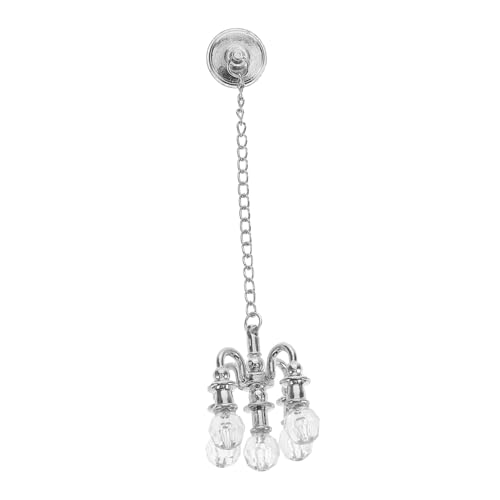 Garneck Mini Kronleuchter Ornamente Miniaturen Warmes Kleines Mini Deckenlampe Puppenhaus Dekoration Puppenhaus Beleuchtung Imitationslichter Szene Puppenhaus Miniatur von Garneck