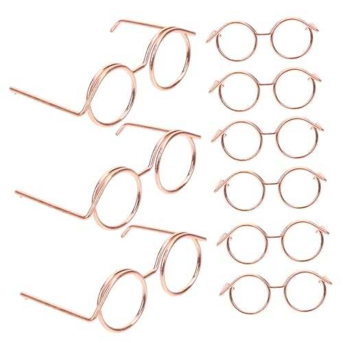 Garneck Mini-Puppenbrille, stilvolle Metalldraht-Brille für 45,7 cm große Puppen, Puppenzubehör zum Verkleiden und Häkeln Garneck Mini-Puppenbrille, stilvolle Metalldraht-Brille für 45,7 cm große Puppen, Puppenzubehör zum Verkleiden und Häkeln von Garneck