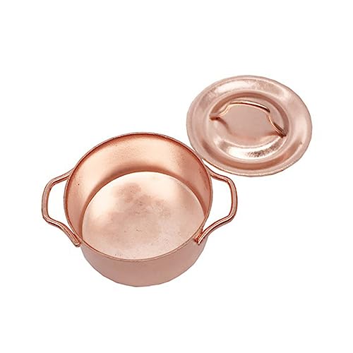 Garneck Mini -Topf -Dekoration Mini-Küchentopf Miniatur-Kochzubehör Stellen Sie Sich vor, Küchenzubehör zu haben Miniatursachen Miniaturkochgeschirrmodell Legierung Golden von Garneck