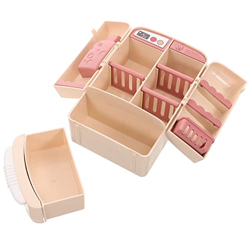 Garneck Mini-kühlschrank-Modell Miniaturen Zum Basteln Miniaturmöbel Miniatur-Dinge Minikühlschrank Zum Basteln Puppenhaus Miniaturen Kühlschrank Mini Möbel Abs Beige von Garneck