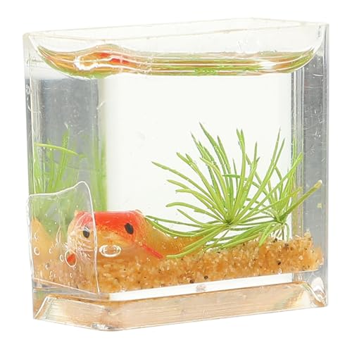 Garneck Miniatur Aquarium Deko Miniatur Goldfischglas Ornament Für Puppenhaus Mikrolandschaft Zubehör Orange Garneck Miniatur Aquarium Deko Miniatur Goldfischglas Ornament Für Puppenhaus Mikrolandschaft Zubehör Orange von Garneck
