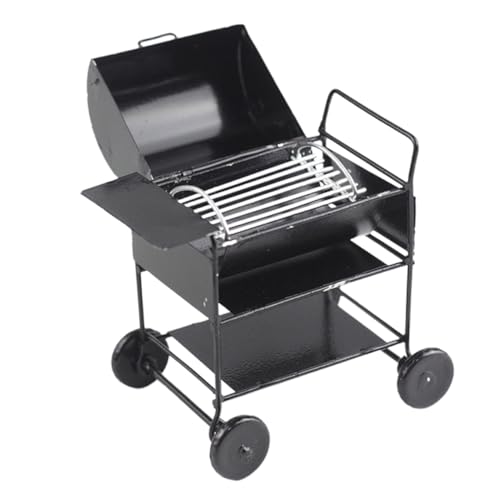 Garneck Miniatur Grillspielzeug für Realistisches BBQ Zubehör für Puppenhäuser Sicher und Leicht zu Bedienen für Kreatives Spiel und Hand Augen Koordination von Garneck