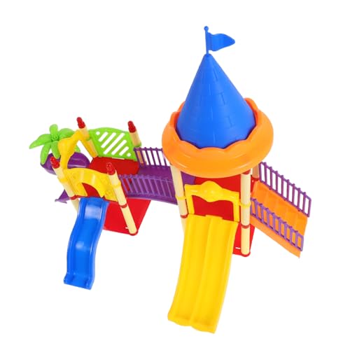 Garneck Miniatur Puppenhaus Spielplatz Rutschbahn Modell Dekoration Kreatives Zubehör von Gleichgewicht und Koordination für Zuhause und Schule von Garneck
