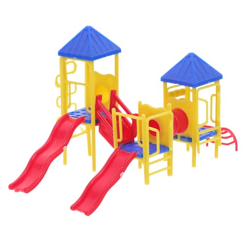 Garneck Miniatur-Puppenhaus-Spielplatz-Set mit Rutsche – 1 Set bunter Kunststoff-Miniatur-Spielplatz für Puppenhaus oder Sandtisch – für fantasievolles Spielen und Dekorieren Garneck Miniatur-Puppenhaus-Spielplatz-Set mit Rutsche – 1 Set bunter Kunststoff-Miniatur-Spielplatz für Puppenhaus oder Sandtisch – für fantasievolles Spielen und Dekorieren von Garneck