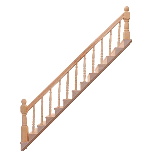 Garneck Miniatur Treppe mit Handlauf für Puppenhaus Unlackiertes Zubehör für DIY Miniatur Landschaftsdekoration zur Verschönerung von Minihäusern Kreativität von Kindern Garneck Miniatur Treppe mit Handlauf für Puppenhaus Unlackiertes Zubehör für DIY Miniatur Landschaftsdekoration zur Verschönerung von Minihäusern Kreativität von Kindern von Garneck