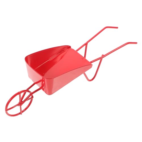 Garneck Miniatur Vintage Schubkarre Puppenhaus Dekoration Rostbeständig Robuste Mini Barrow mit Filigraner Verarbeitung Einzigartiges Design für Mikro Szenen und Feengarten Rotes Modell Garneck Miniatur Vintage Schubkarre Puppenhaus Dekoration Rostbeständig Robuste Mini Barrow mit Filigraner Verarbeitung Einzigartiges Design für Mikro Szenen und Feengarten Rotes Modell von Garneck