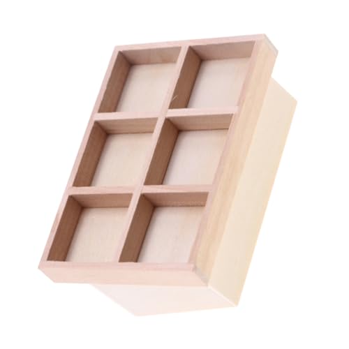 Garneck Mini Holzregal Für Malbare Obst Und Gemüseablage Und Praktisch Für Miniaturszenen Und Spielzeugdekoration Leicht Und Transportabel von Garneck