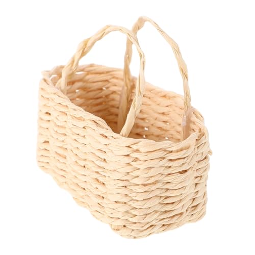 Garneck Miniaturpuppenhaus Korb Winziger Obstkorb Korb Picknick -Korb Mini Eggorb Kleine Einkaufskorb Miniatur Obstkorb Für Puppenhauszubehör von Garneck