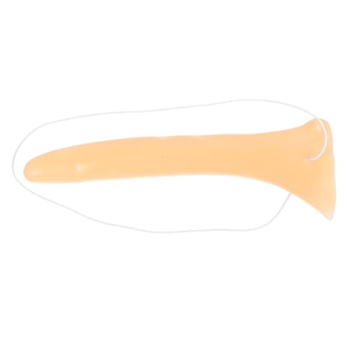 Garneck Mit Langer Nase Cosplay -kostüm Lange Falsche Nase Halloween Kostümzubehör Hexenkostüm Nase Lange Nase Halloween Hexennase Partykostüm-Requisiten Hexenrequisiten Vinyl Khaki von Garneck