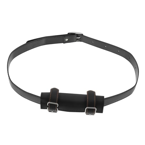 Garneck Mittelalterlicher Ledergürtel Schwertgürtel Verstellbar für Erwachsene Cosplay Halloween Zubehör Dunkler Gürtel mit Metallverschluss von Garneck