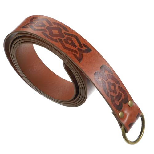 Garneck Mittelalterlicher Retro Ledergürtel Verstellbarer Renaissance Schwertgürtel für Party Cosplay und LARP Dekoratives Accessoire für Ritter Kostüm Garneck Mittelalterlicher Retro Ledergürtel Verstellbarer Renaissance Schwertgürtel für Party Cosplay und LARP Dekoratives Accessoire für Ritter Kostüm von Garneck